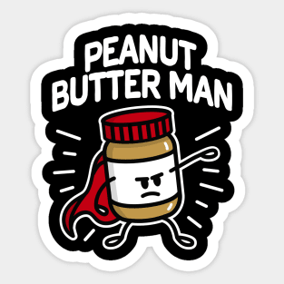 Peanut butter man (place on dark background) Sticker